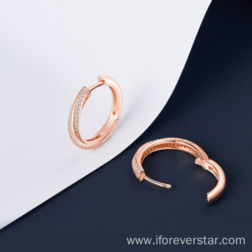 Trendy Twisted Gold Plated Sterling Silver 925 Earrings